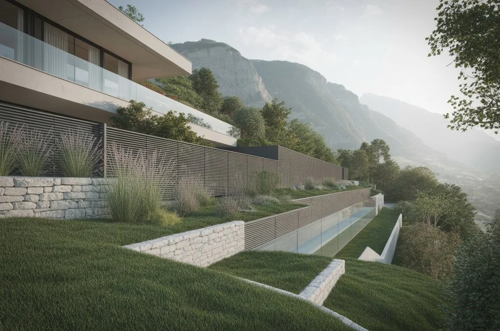 Clôtures pour terrains en pente : solutions techniques et design